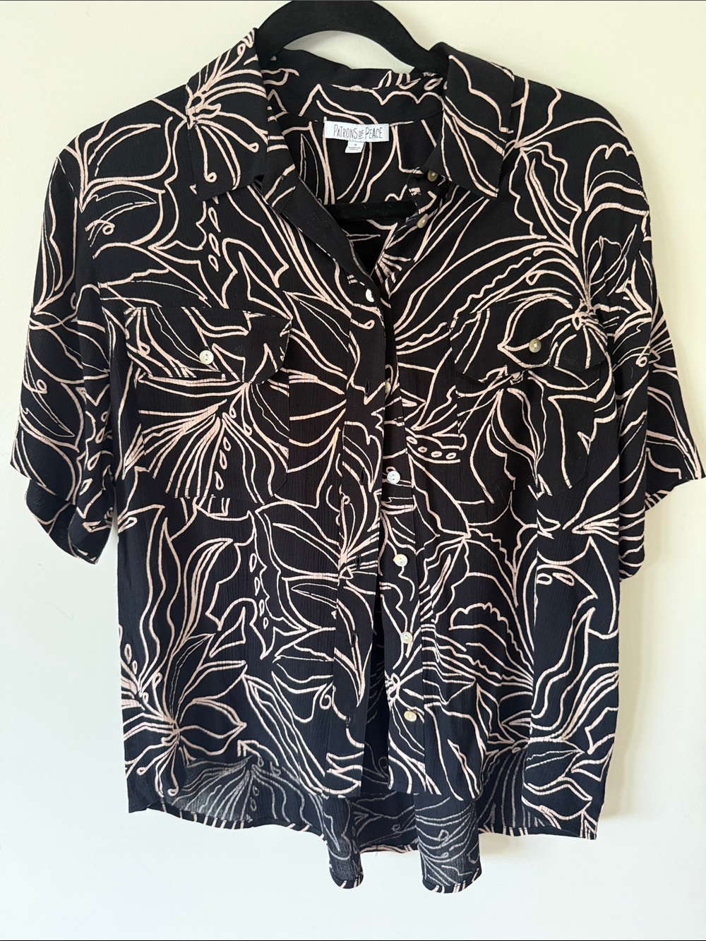 91 PATRONS OF PEACE PRINTED BLOUSE
